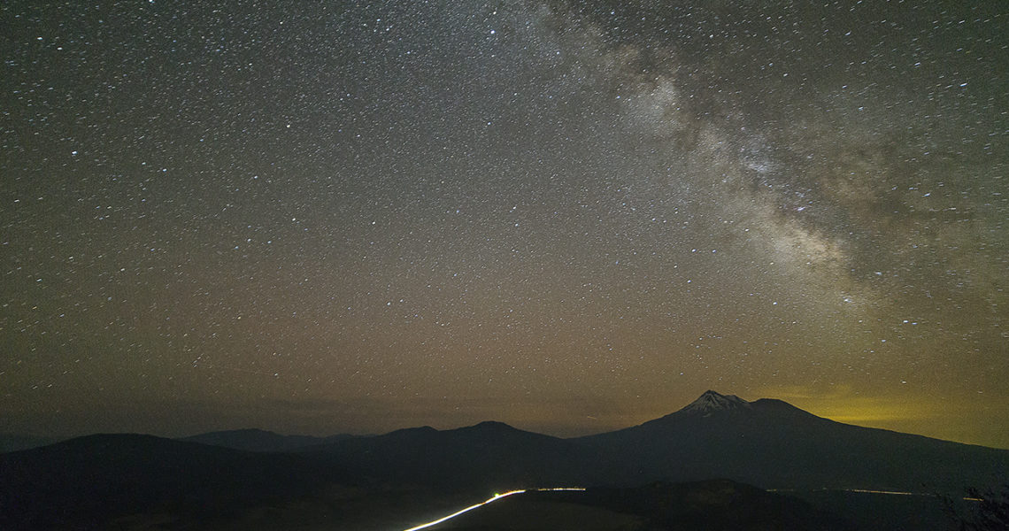 Milky Way over Mount Shasta